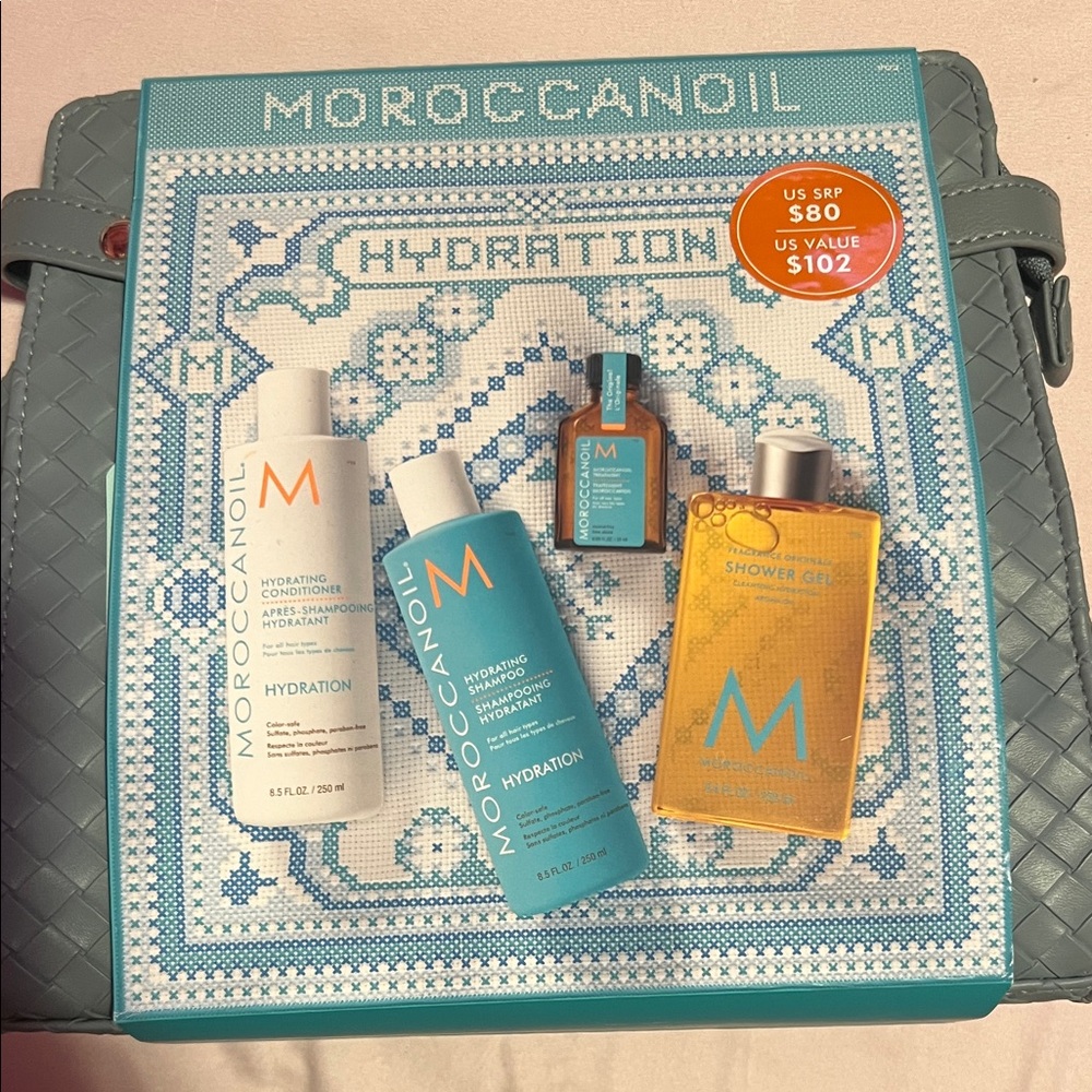 Moroccanoil Hydration Collection with Blue Bag